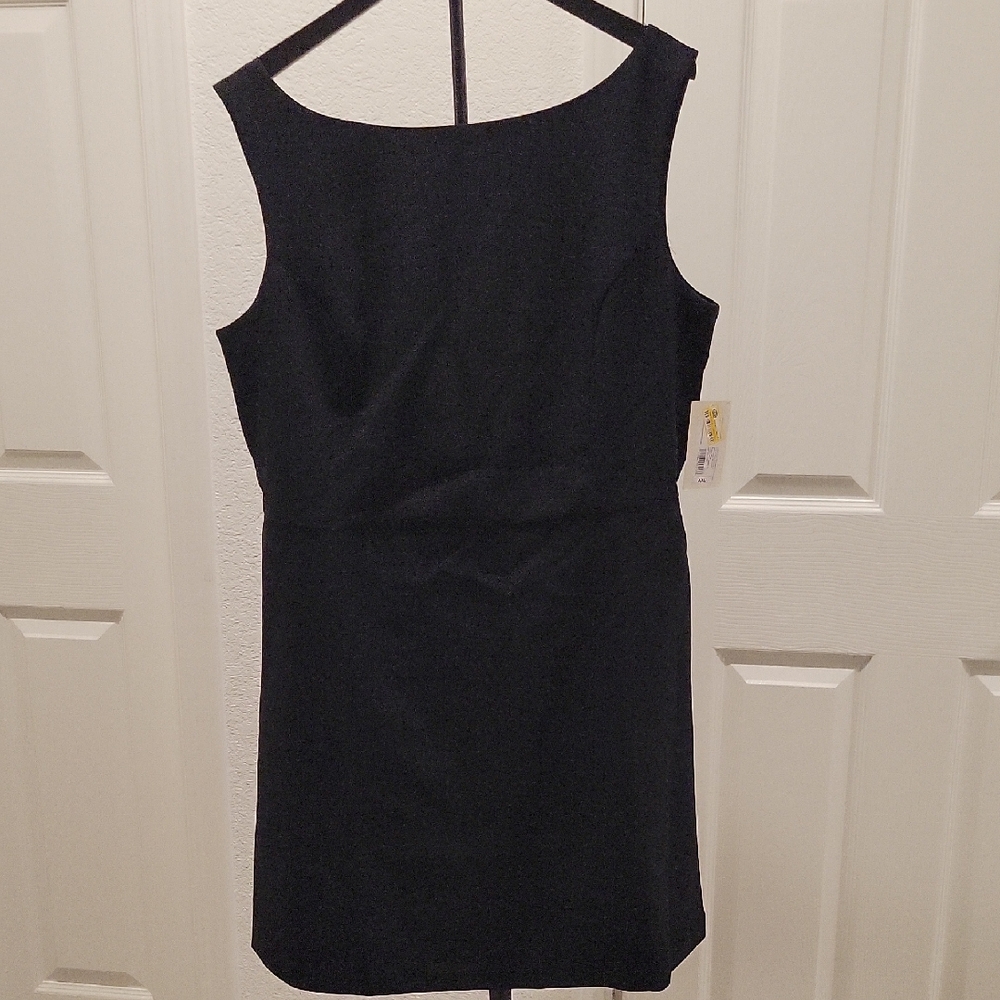 a new day Black Sleeveless Mini Sheath Dress